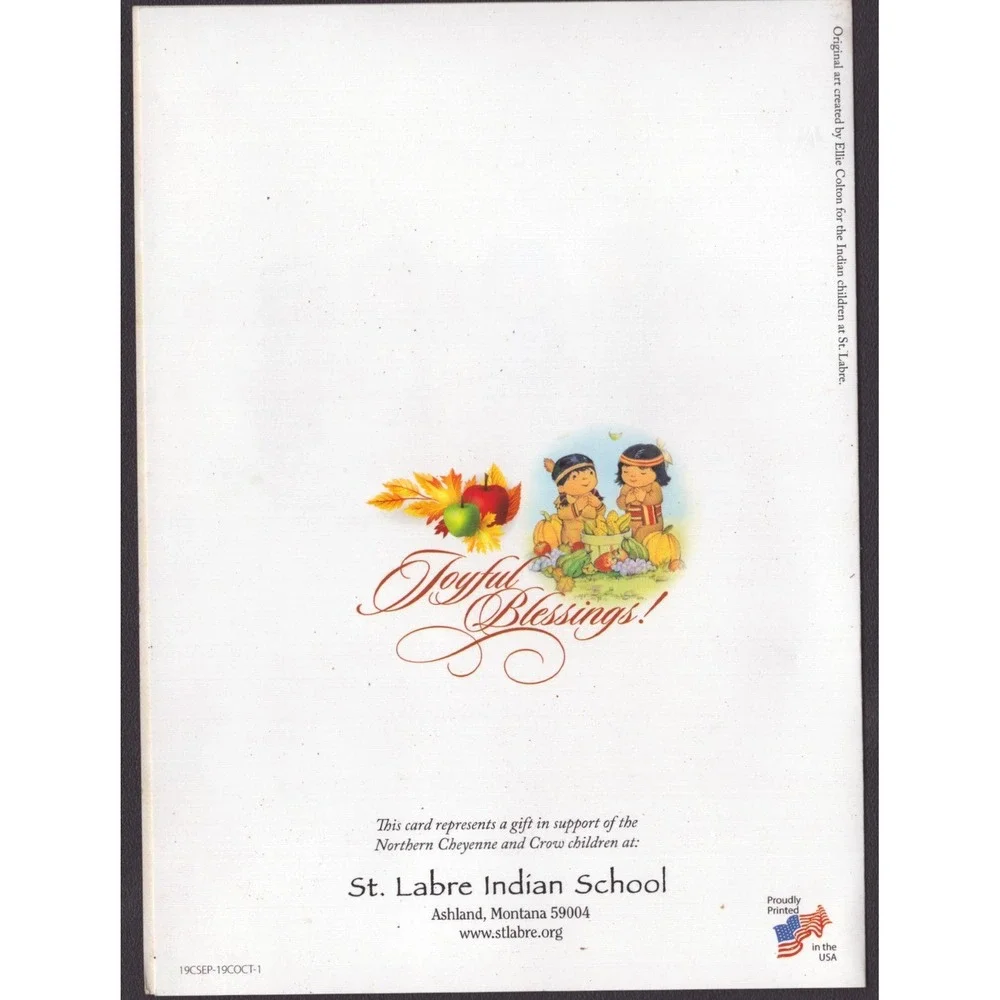 Lot of 5 St Labre Indian School Christmas Thanksgiving Cards Effie Cohen